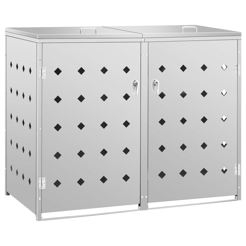 Load image into Gallery viewer, VidaXL Containerberging dubbel 240 L roestvrij staal