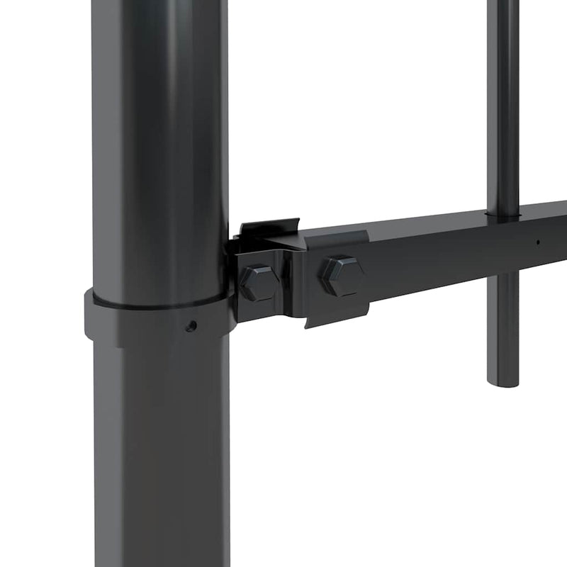Load image into Gallery viewer, Vidaxl tuinhek met speerpunt staal 537x100 cm zwart