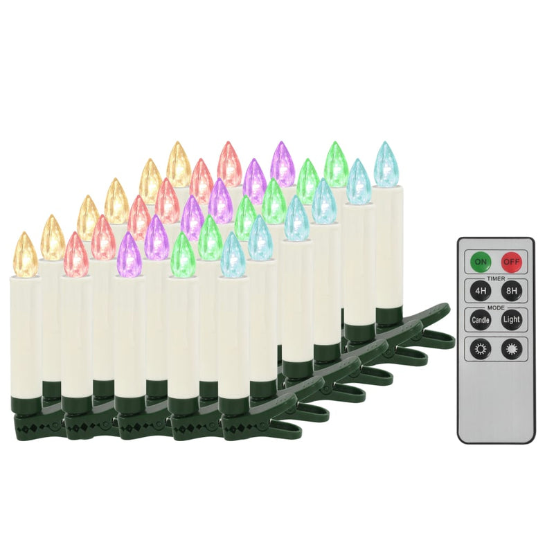 Load image into Gallery viewer, VidaXL LED-kaarsen kerst draadloos met afstandsbediening 30 st RGB