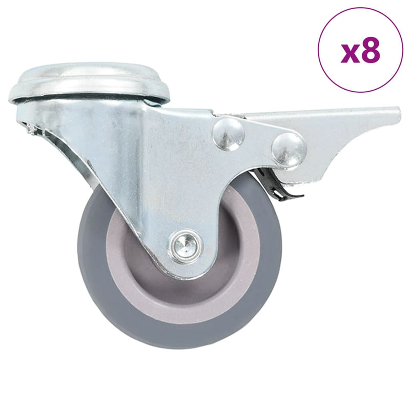 Load image into Gallery viewer, VidaXL 8 st Zwenkwielen met boutgaten 50 mm