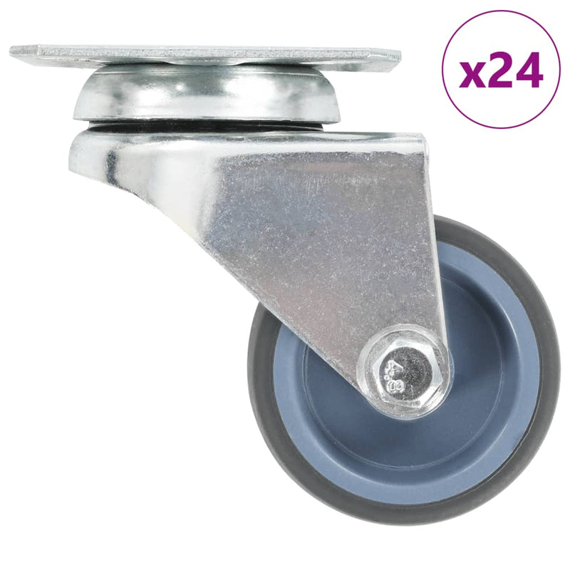 ギャラリービューアに画像をロードする, Vidaxl 24 st zwenkwielen dubbel 50 mm