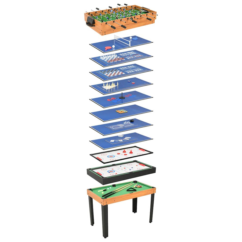 Afbeelding laden in galerijviewer, Vidaxl multispeeltafel 15-in-1 121x61x82 cm esdoornkleurig