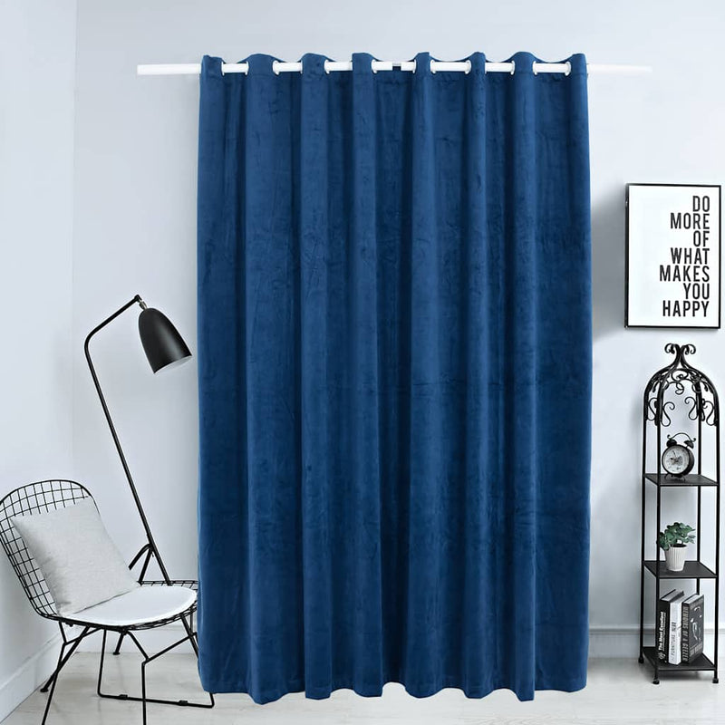 Afbeelding laden in galerijviewer, Vidaxl gordijn verduisterend met ringen 290x245 cm fluweel blauw