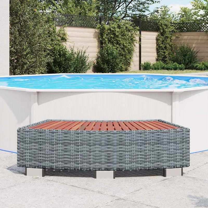 Load image into Gallery viewer, Vidaxl spatrap 92x45x25 cm poly rattan grijs