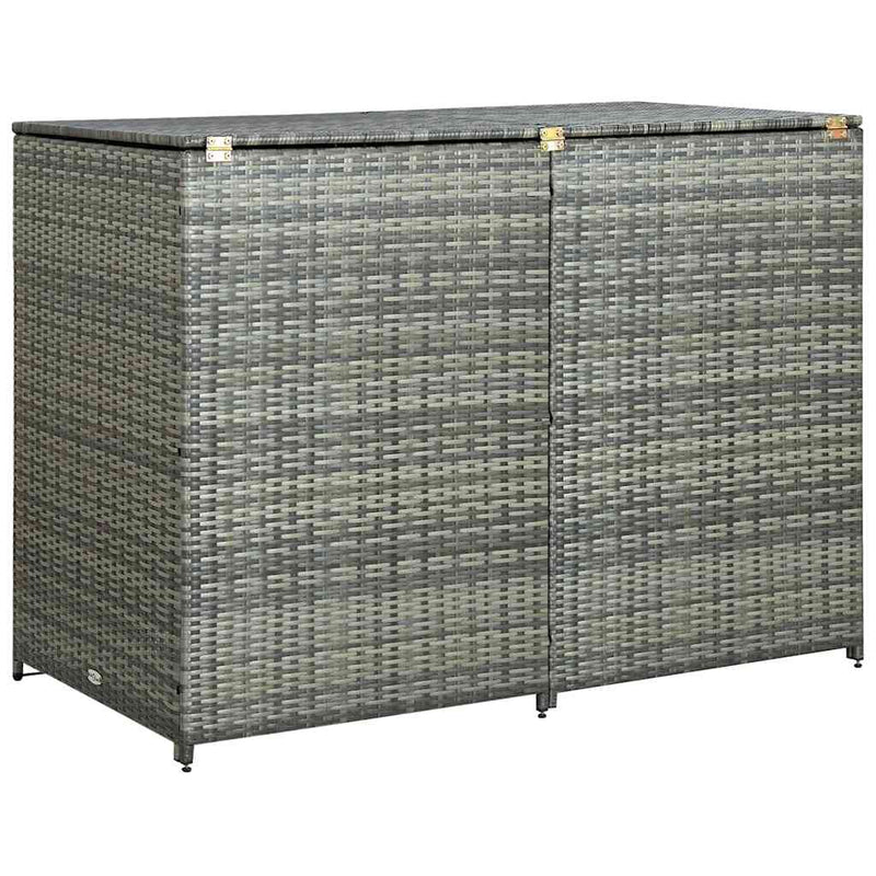 Afbeelding laden in galerijviewer, Vidaxl containerberging dubbel 148x77x111 cm poly rattan antraciet