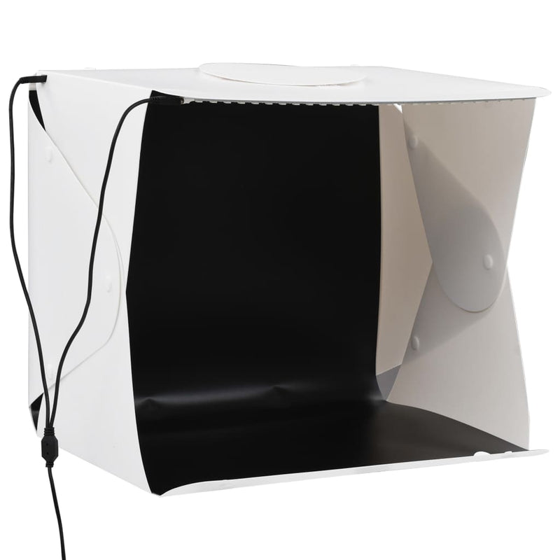 Load image into Gallery viewer, Vidaxl foto-opnamebox met led inklapbaar 40x34x37 cm kunststof wit