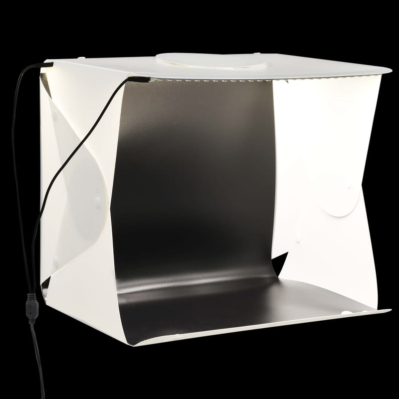Load image into Gallery viewer, Vidaxl foto-opnamebox met led inklapbaar 40x34x37 cm kunststof wit