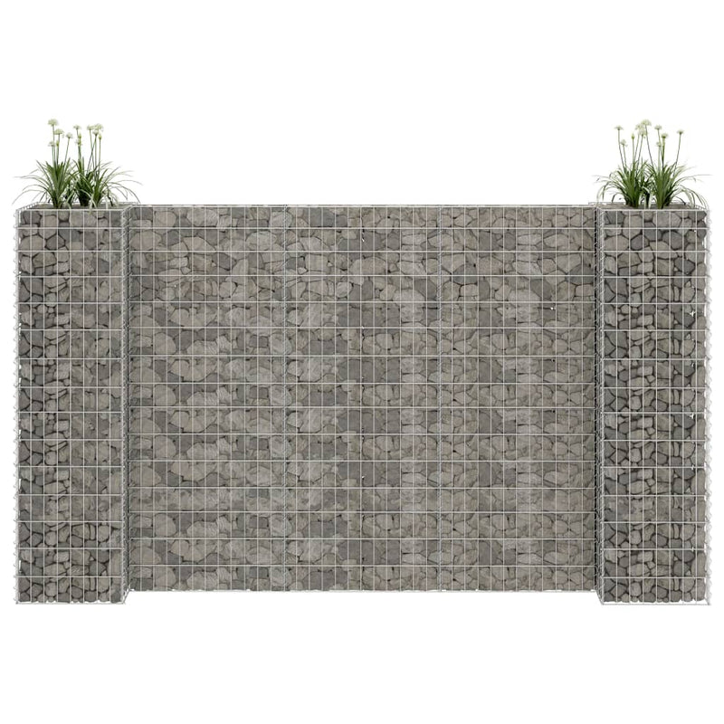Load image into Gallery viewer, VidaXL Gabion plantenbak H-vormig 260x40x150 cm staaldraad