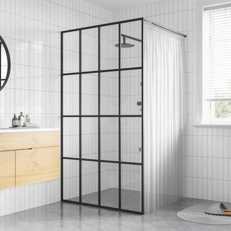 Load image into Gallery viewer, Vidaxl inloopdouchewand 80x195 cm transparant gehard glas