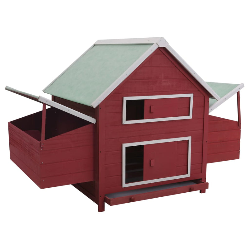 Load image into Gallery viewer, VidaXL Kippenhok 157x97x110 cm hout rood