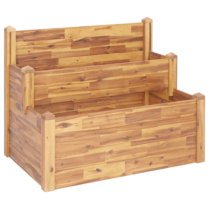 Load image into Gallery viewer, Vidaxl plantenbak 2-laags 110x75x84 cm massief acaciahout