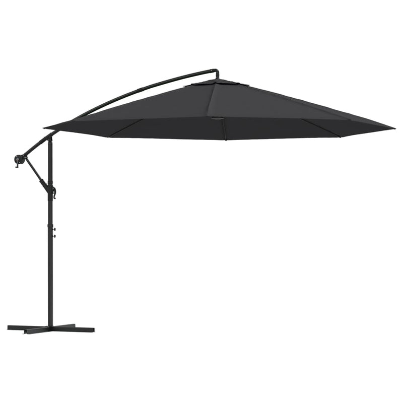 ギャラリービューアに画像をロードする, Vidaxl zweefparasol met aluminium paal 350 cm zwart