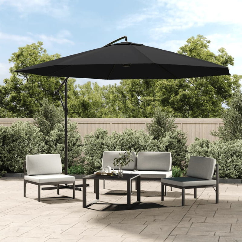 ギャラリービューアに画像をロードする, Vidaxl zweefparasol met aluminium paal 350 cm zwart