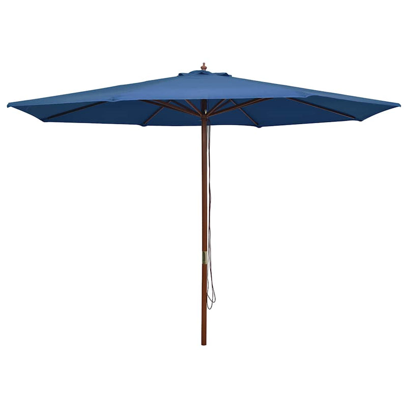 Load image into Gallery viewer, Vidaxl parasol met houten paal 350 cm blauw