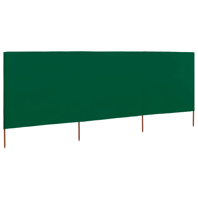 Load image into Gallery viewer, Vidaxl windscherm 3-panelen 400x80 cm stof groen