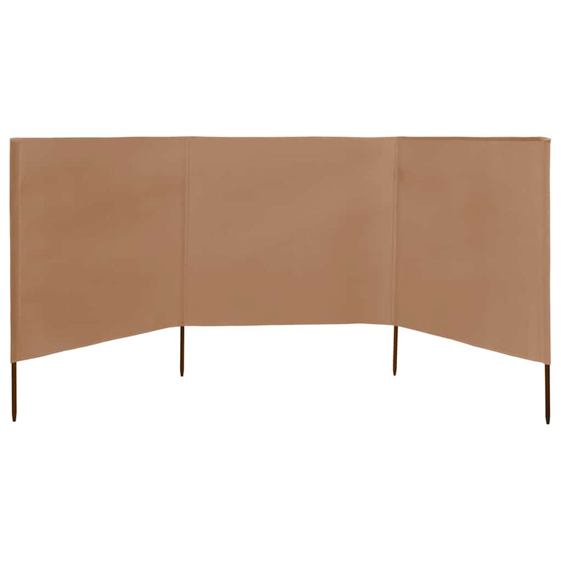 Load image into Gallery viewer, Vidaxl windscherm 3-panelen 400x80 cm stof taupe