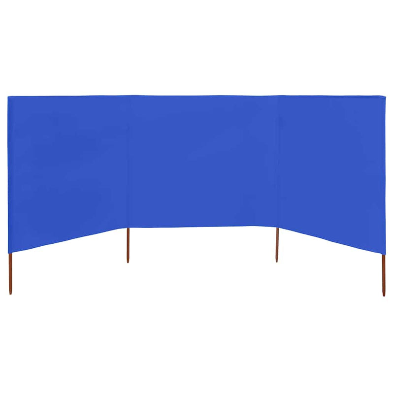 Load image into Gallery viewer, Vidaxl windscherm 3-panelen 400x120 cm stof azuurblauw
