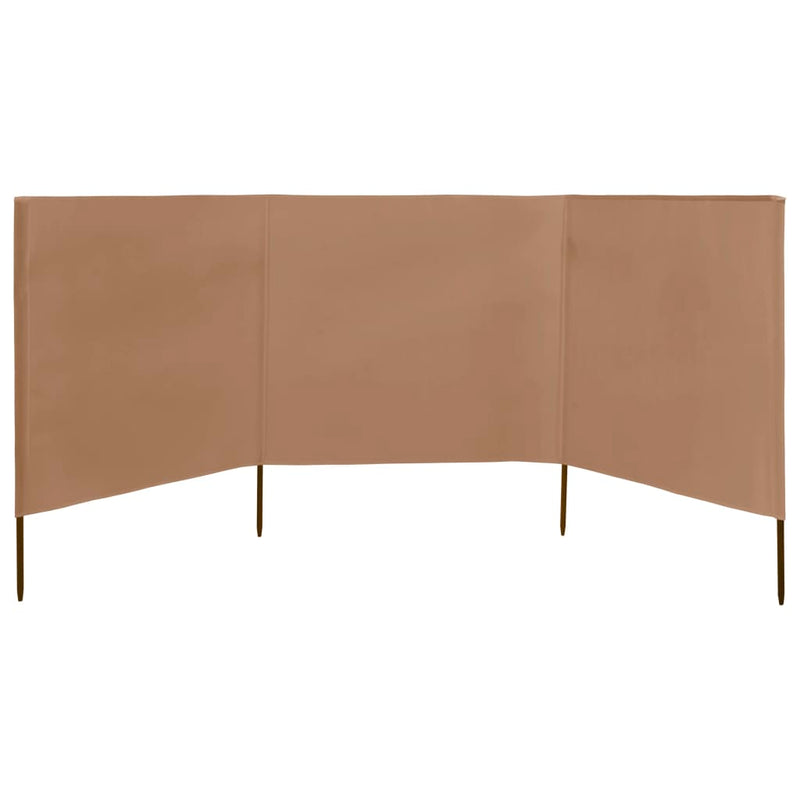 Load image into Gallery viewer, Vidaxl windscherm 3-panelen 400x160 cm stof taupe