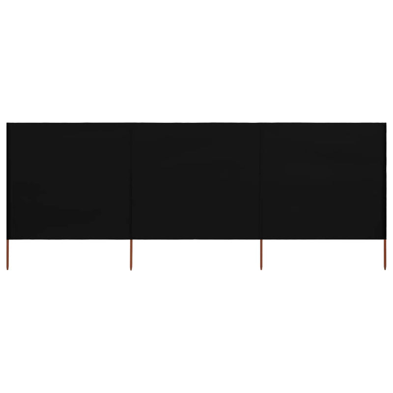 Load image into Gallery viewer, Vidaxl windscherm 3-panelen 400x160 cm stof zwart