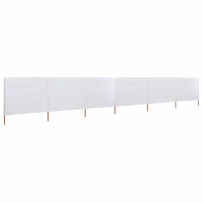 Load image into Gallery viewer, Vidaxl windscherm 6-panelen 800x120 cm stof zandwit