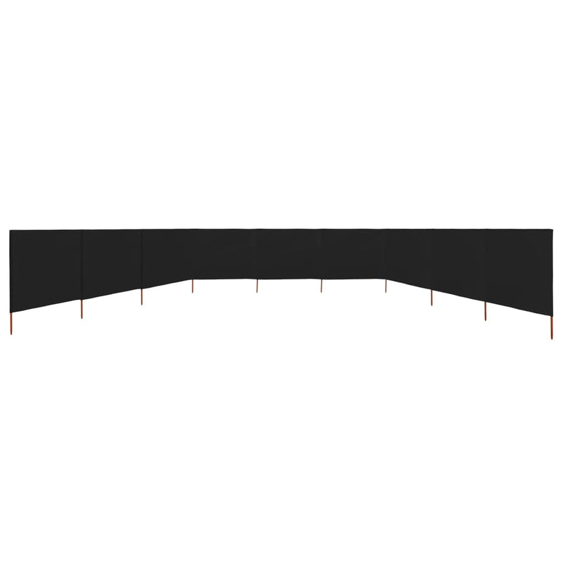 Load image into Gallery viewer, Vidaxl windscherm 9-panelen 1200x80 cm stof zwart