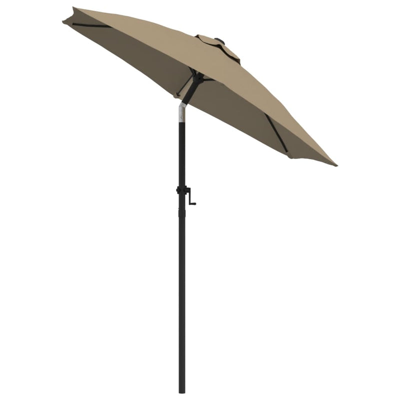 ギャラリービューアに画像をロードする, Vidaxl parasol 200x224 cm aluminium taupe