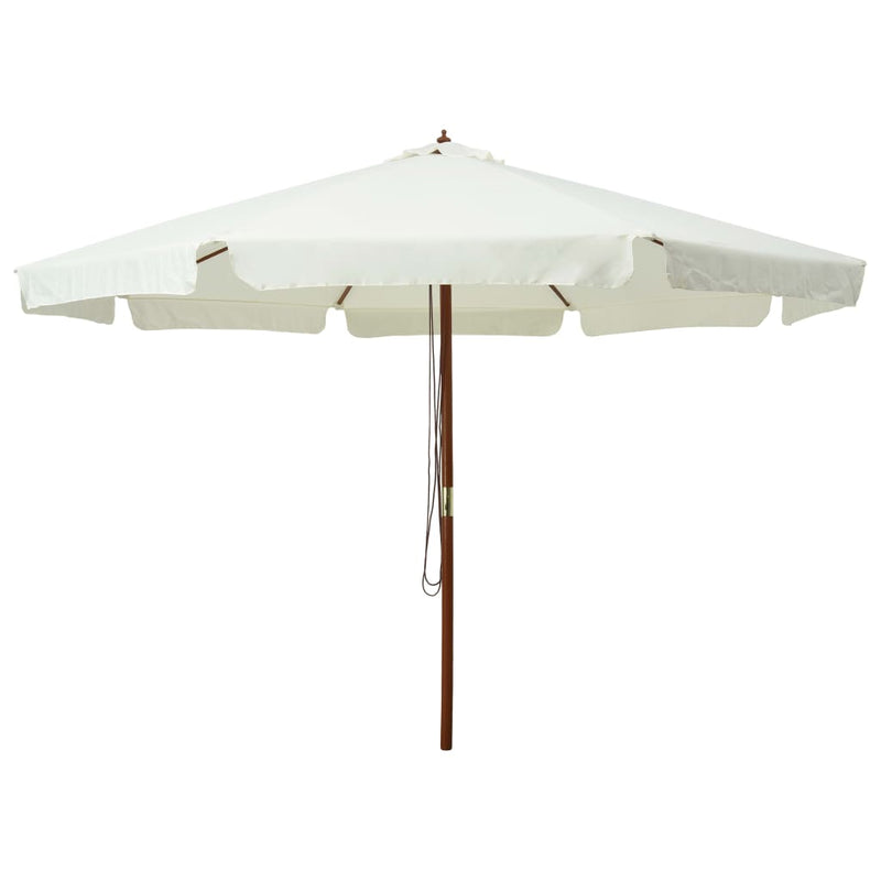 Load image into Gallery viewer, Vidaxl parasol met houten paal 330 cm zandwit