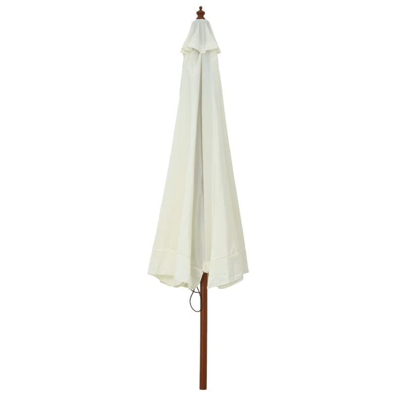 ギャラリービューアに画像をロードする, Vidaxl parasol met houten paal 330 cm zandwit