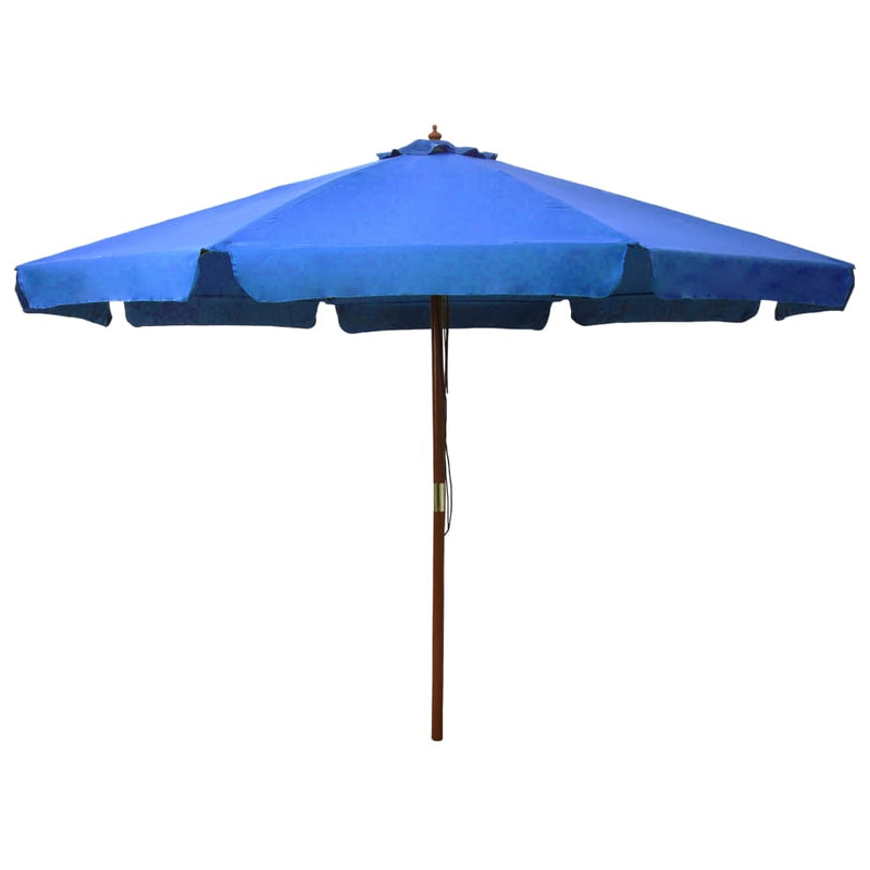 Load image into Gallery viewer, Vidaxl parasol met houten paal 330 cm azuurblauw