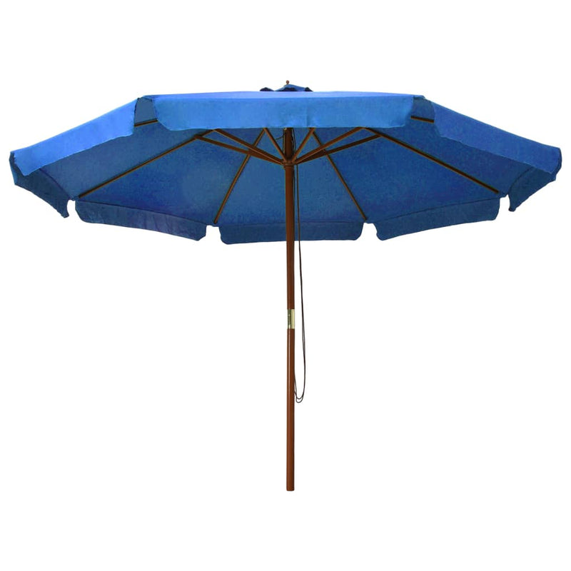 Load image into Gallery viewer, Vidaxl parasol met houten paal 330 cm azuurblauw
