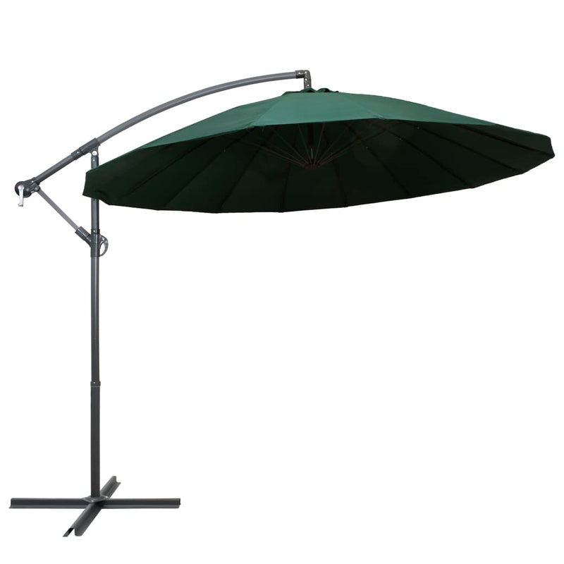Cargue la imagen en el visor de la galería, Vidaxl zweefparasol met aluminium paal 3 m groen