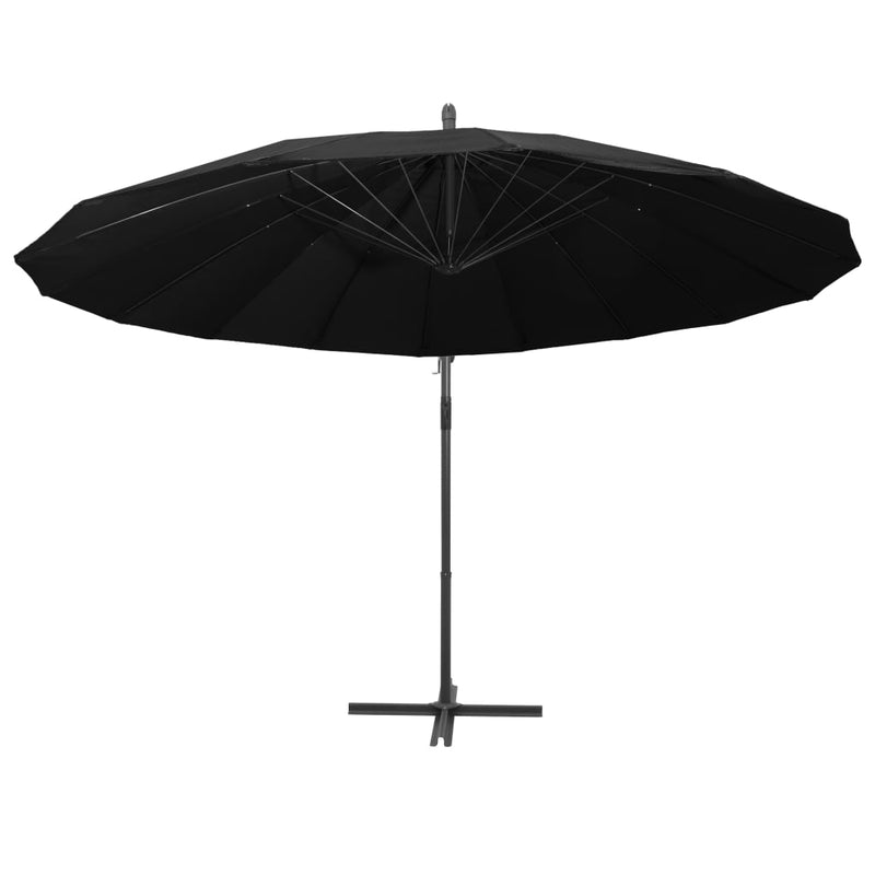 Afbeelding laden in galerijviewer, Vidaxl zweefparasol met aluminium paal 3 m zwart