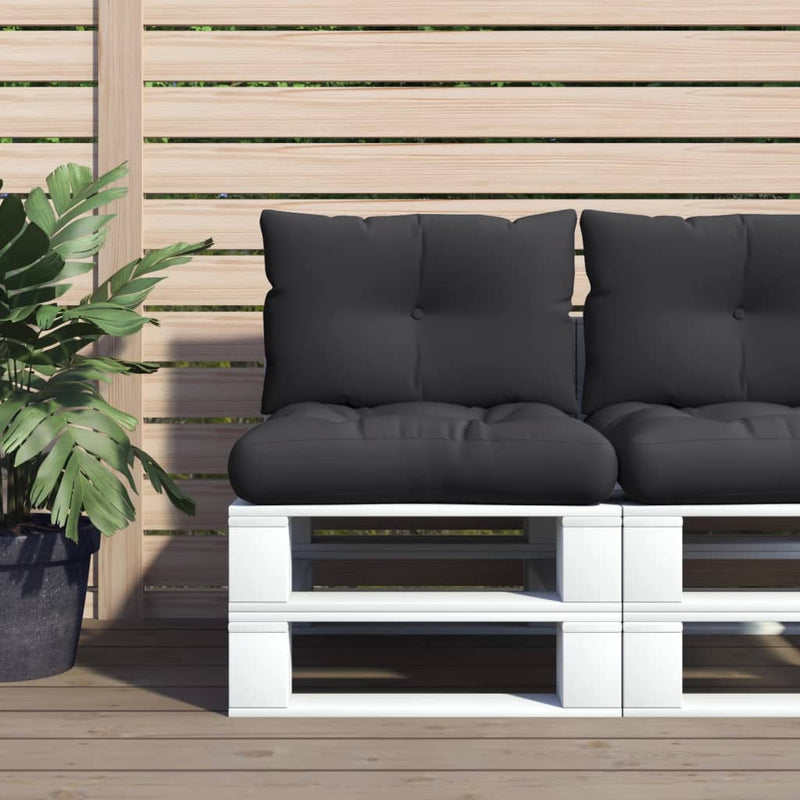 Load image into Gallery viewer, VidaXL Palletkussens 2 st stof zwart