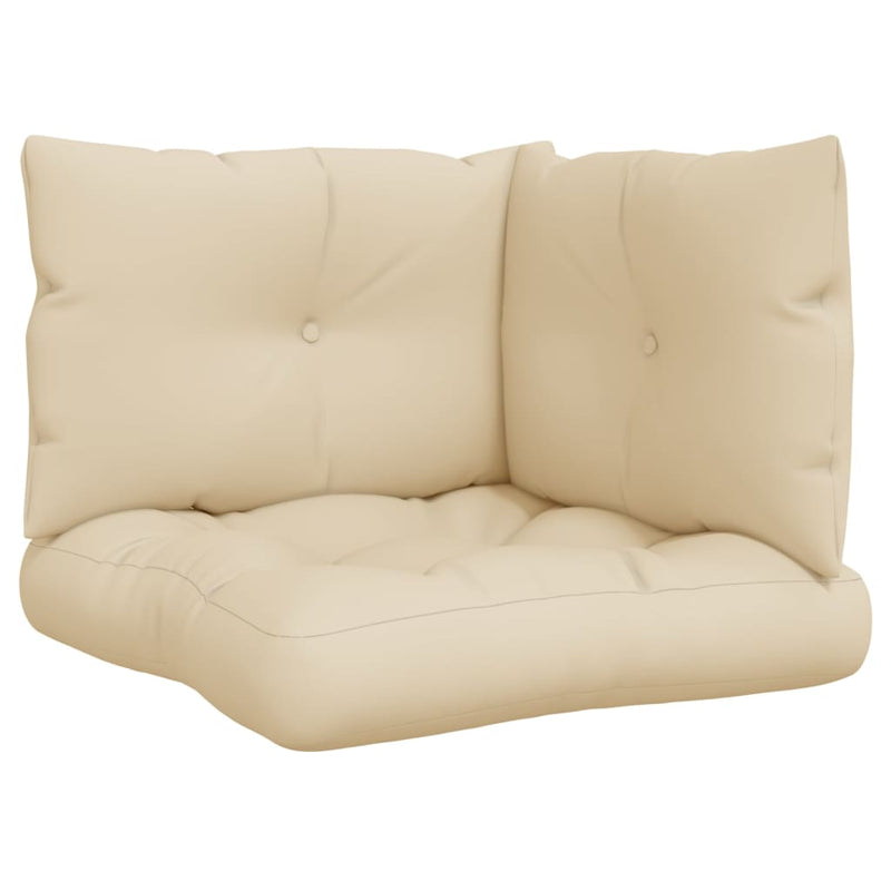Load image into Gallery viewer, Vidaxl palletkussens 3 st stof beige