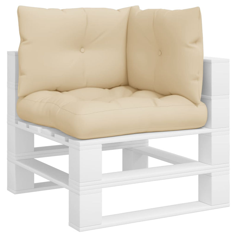 Load image into Gallery viewer, Vidaxl palletkussens 3 st stof beige