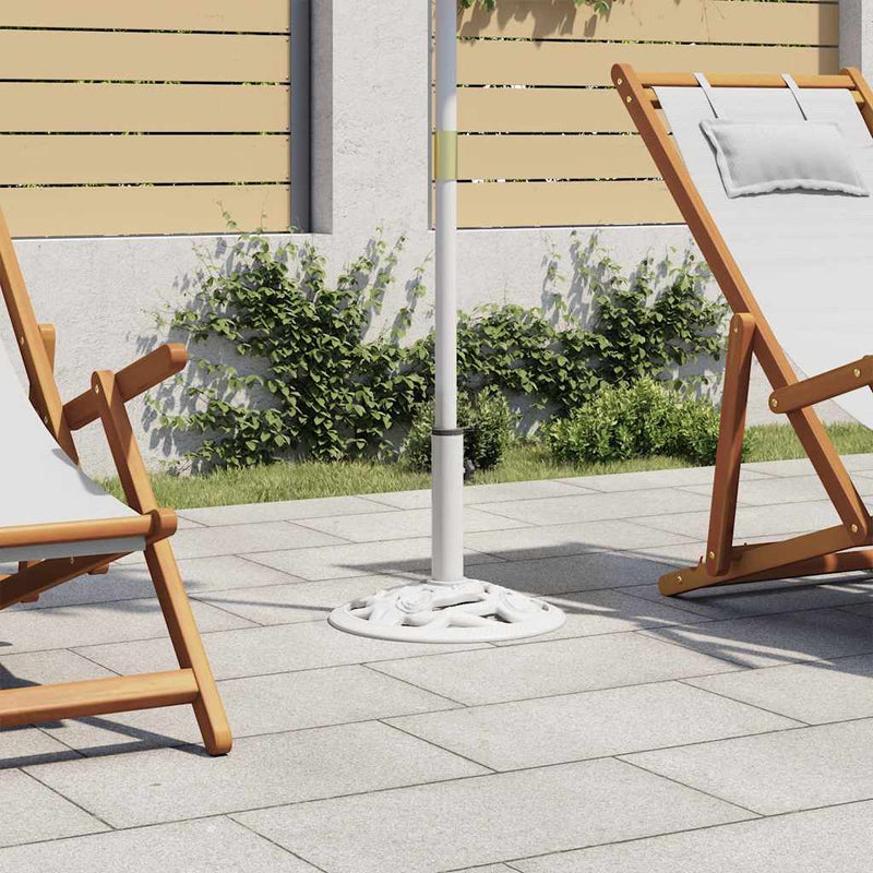 Load image into Gallery viewer, Vidaxl parasolvoet 9 kg 40 cm gietijzer wit