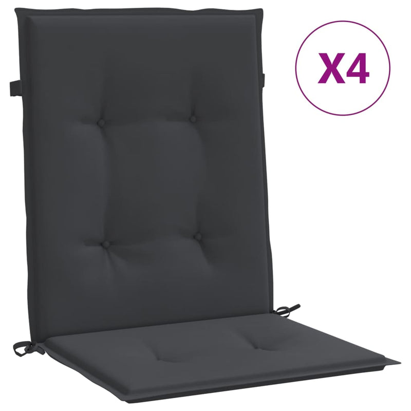 Load image into Gallery viewer, Vidaxl tuinstoelkussens lage rug 4 st 100x50x3 cm oxford stof zwart