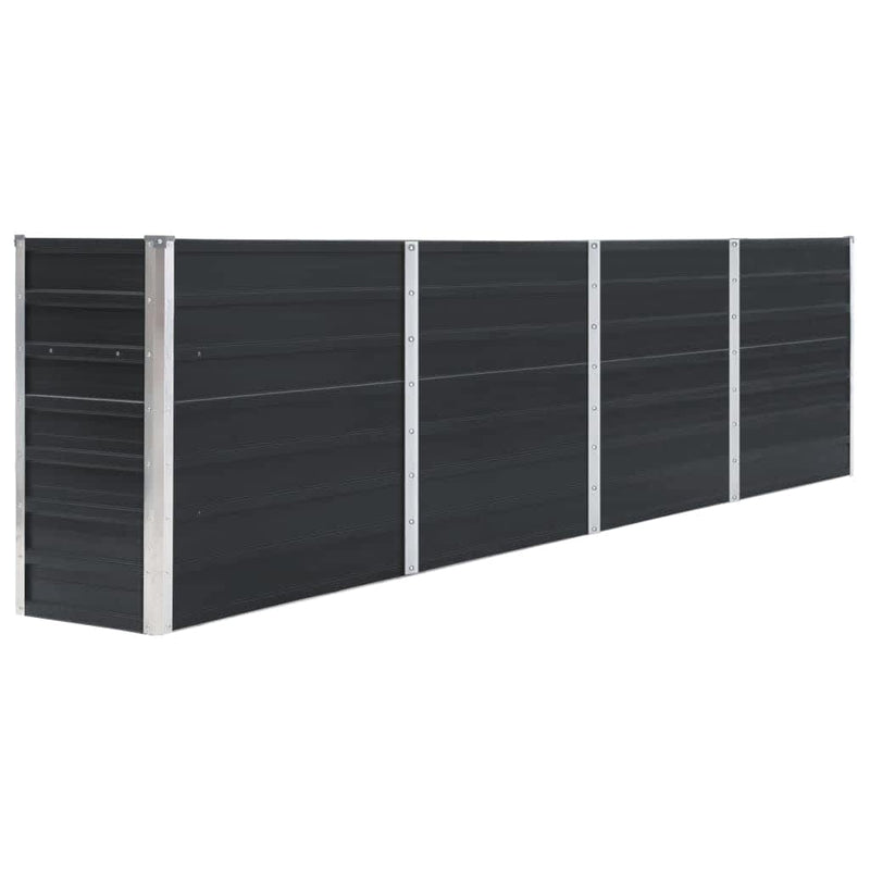 Load image into Gallery viewer, Vidaxl plantenbak verhoogd 320x40x77 cm gegalvaniseerd staal antraciet