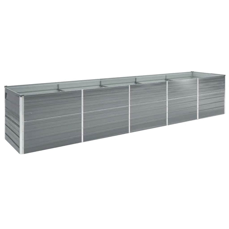 Load image into Gallery viewer, Vidaxl plantenbak verhoogd 400x80x45 cm gegalvaniseerd staal grijs