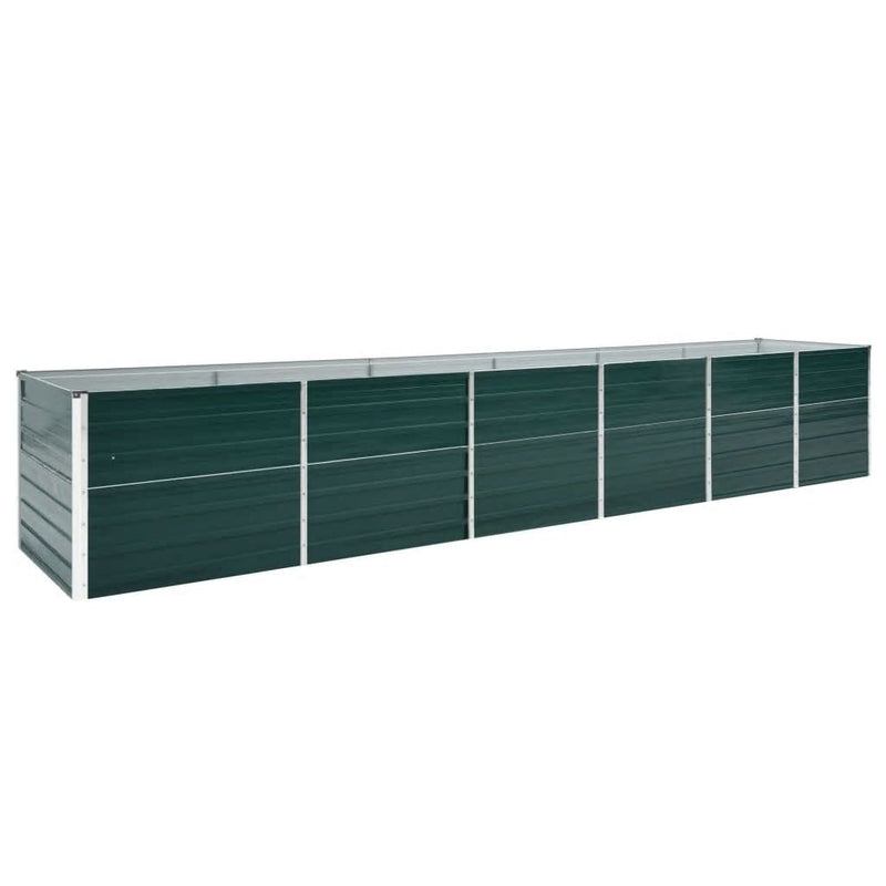 Load image into Gallery viewer, Vidaxl plantenbak verhoogd 480x80x77 cm gegalvaniseerd staal groen