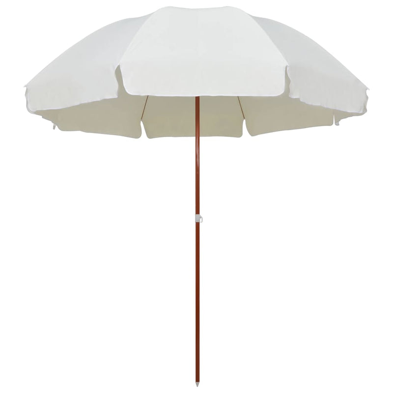 Afbeelding laden in galerijviewer, Vidaxl parasol met stalen paal 300 cm zandkleurig