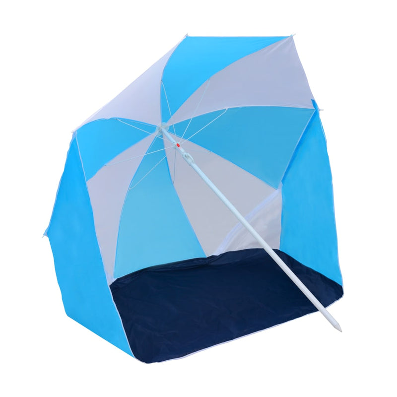 Load image into Gallery viewer, VidaXL Strandparasol -tent 180 cm stof blauw en wit