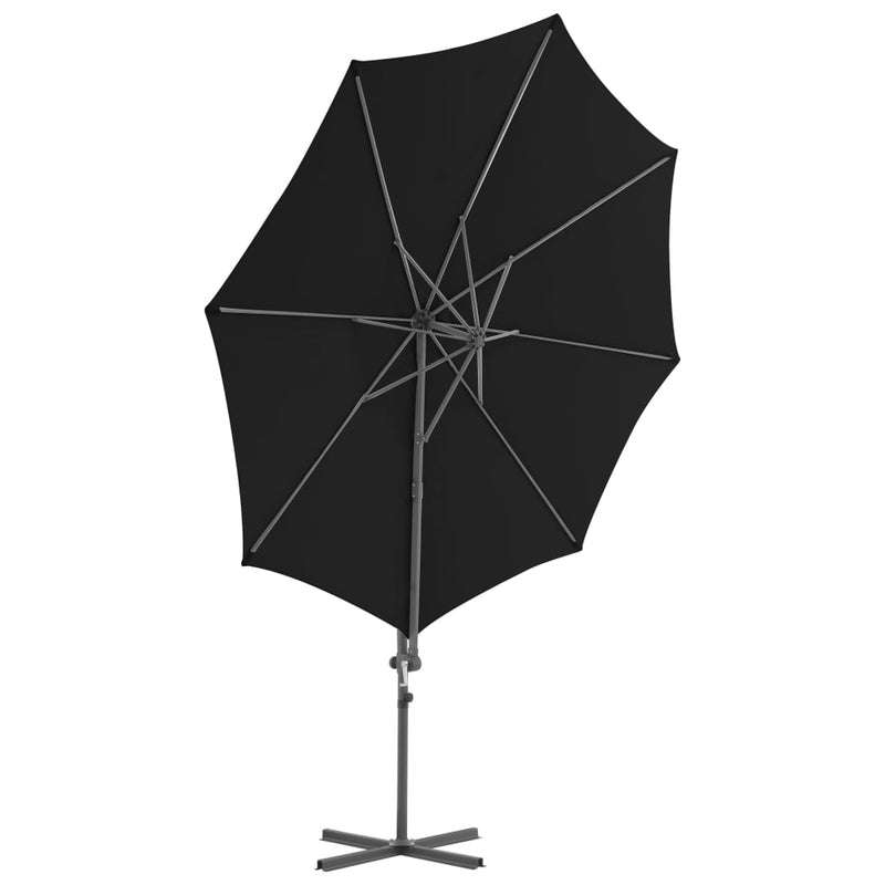 Load image into Gallery viewer, Vidaxl zweefparasol met stalen paal 300 cm zwart