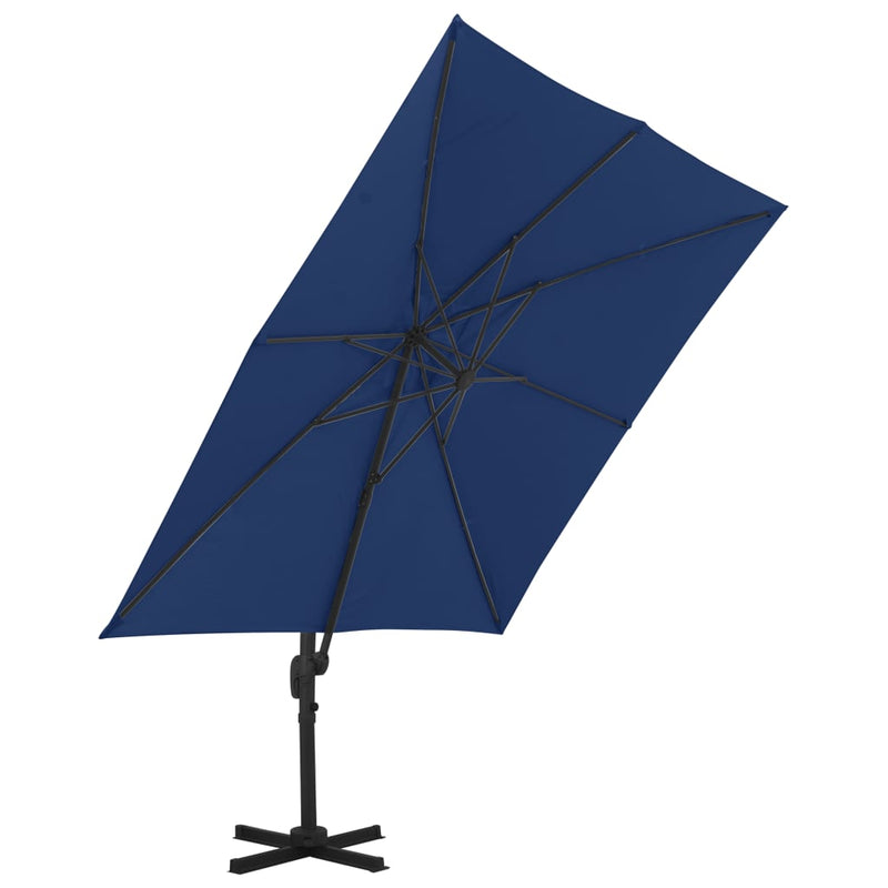 Load image into Gallery viewer, Vidaxl zweefparasol met aluminium paal 3x3 m azuurblauw