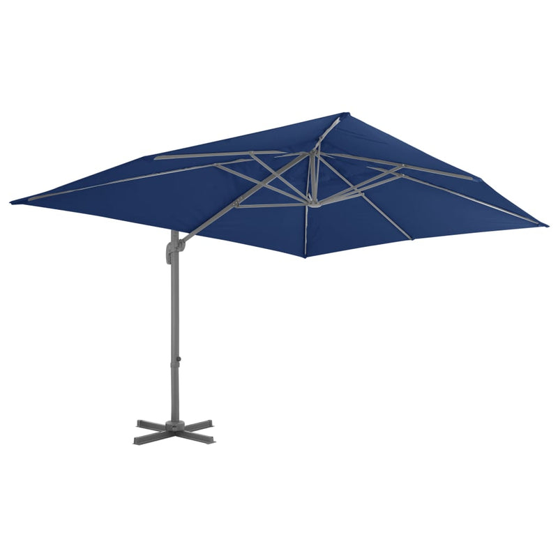 Load image into Gallery viewer, Vidaxl zweefparasol met aluminium paal 4x3 m azuurblauw