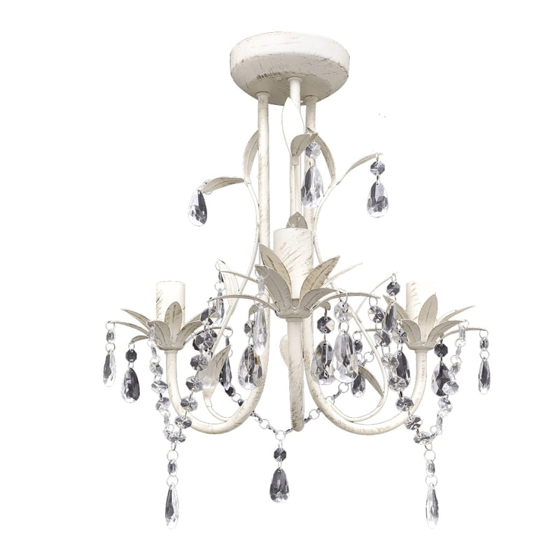 Load image into Gallery viewer, Vidaxl kroonluchters kristal 2 st elegant wit
