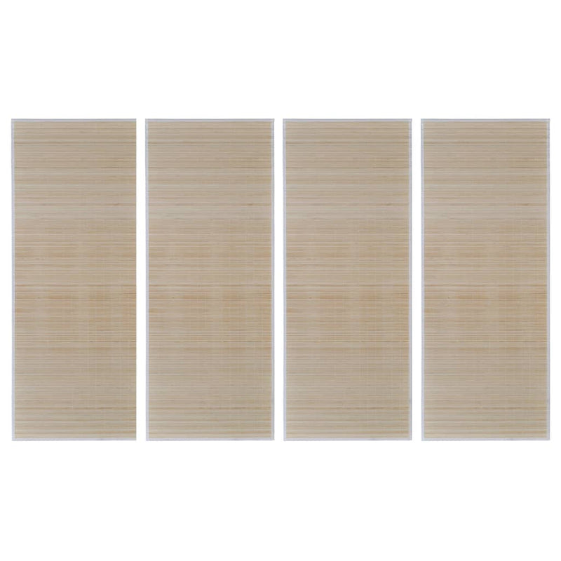 Load image into Gallery viewer, VidaXL Tapijten 4 st rechthoekig 120x180 cm bamboe natuurlijk