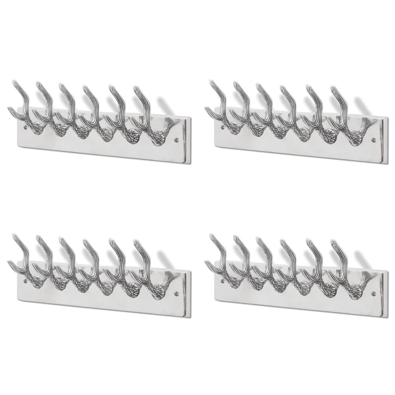 Load image into Gallery viewer, Vidaxl kapstokken 4 st aluminium zilverkleurig