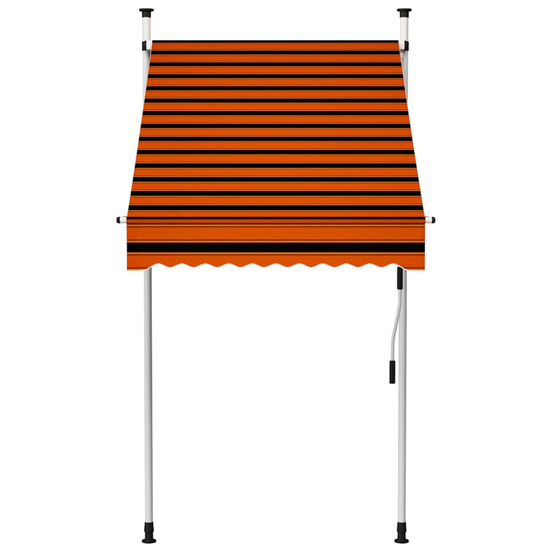 Load image into Gallery viewer, Vidaxl luifel handmatig uittrekbaar 100 cm oranje en bruin