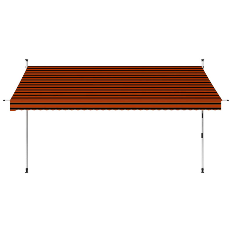 Load image into Gallery viewer, Vidaxl luifel handmatig uittrekbaar 350 cm oranje en bruin